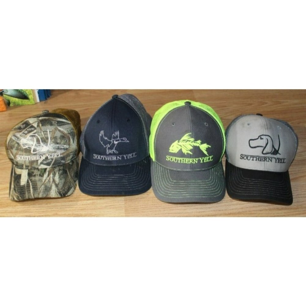 Lot Of 4 Southern Yell Snapback Hats